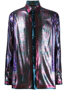 Versace рубашка с абстрактным принтом
