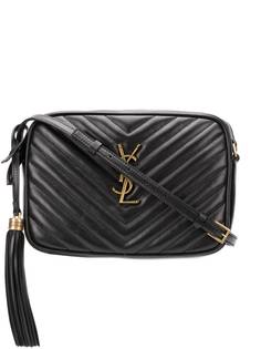 Saint Laurent маленькая стеганая сумка на плечо с кисточкой