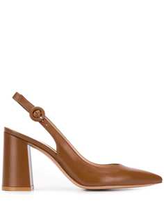 Gianvito Rossi туфли Agata с ремешком на пятке и заостренным носком