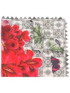 Faliero Sarti платок с цветочной вышивкой