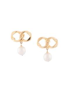 Chanel Pre-Owned серьги с искусственным жемчугом