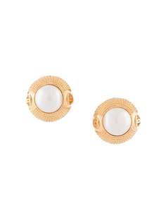 Chanel Pre-Owned серьги с искусственным жемчугом