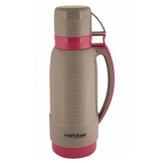 Классический термос Webber 31003 (1 л) серый/розовый