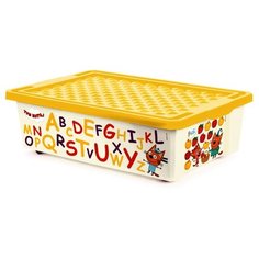 Контейнер Little Angel Три Кота Обучайка Читай 30 л ( LA1226-НК) белый/желтый