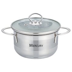 Кастрюля Mercury MC-6052 1л, серебристый