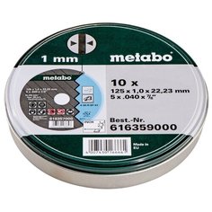 Диск отрезной 125x1x22.23 Metabo 616359000 10 шт.