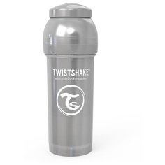 Twistshake Бутылочка антиколиковая 260 мл с рождения, pearl grey
