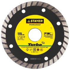 Диск алмазный отрезной 115x22.2 STAYER Professional 3662-115_z01 1 шт.