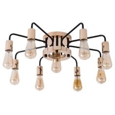 Люстра Arte Lamp Gelo A6001PL-9BK, E27, 360 Вт