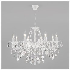 Люстра Eurosvet Veletta 10108/8 белый/прозрачный хрусталь Strotskis, E14, 480 Вт