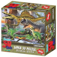 Пазл Prime 3D Хищные динозавры (13665), 100 дет.