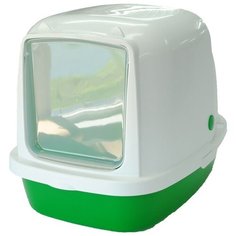 Туалет-домик для кошек Homecat 3519974/3519967/3519967_зеленый/3519950/3519943 53х39х48 см зеленый 1 шт.