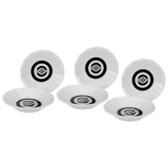 Набор розеток GiftnHome 8529 B&W черный/белый