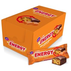 Батончик Konti @Energy арахис в мягкой карамели, 40 г, коробка (24 шт.)