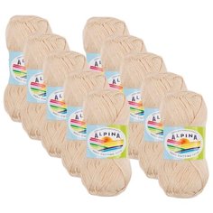 Пряжа Alpina Viven, 100 % бамбук, 50 г, 405 м, 10 шт., №27 св.бежевый