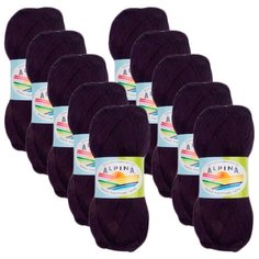 Пряжа Alpina Viven, 100 % бамбук, 50 г, 405 м, 10 шт., №08 фиолетовый