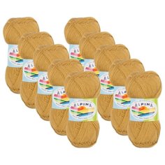 Пряжа Alpina Viven, 100 % бамбук, 50 г, 405 м, 10 шт., №30 золотистый