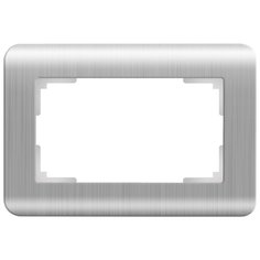 Рамка 1п Werkel WL12-Frame-01-DBL, серебристый