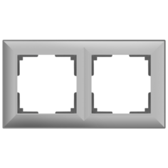 Рамка 2п Werkel WL14-Frame-02, серебристый
