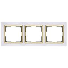 Рамка 3п Werkel WL03-Frame-03-white-GD, белый/золото