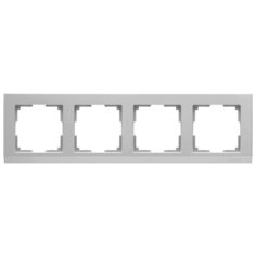 Рамка 4п Werkel WL04-Frame-04, серебристый