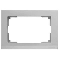 Рамка 1п Werkel WL04-Frame-01-DBL, серебристый