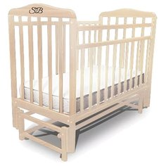 Кроватка SWEET BABY Flavio (качалка), на полозьях белое облако