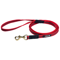 Поводок для собак Gripalle прорезиненный, фурнитура из латуни красный 1.5 м 18 мм