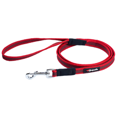 Поводок для собак Gripalle прорезиненный, стальная фурнитура красный 2 м 18 мм