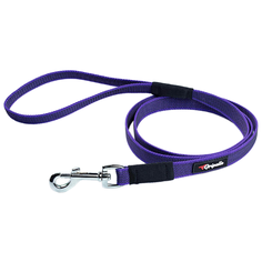 Поводок для собак Gripalle прорезиненный, стальная фурнитура фиолетовый 1.5 м 20 мм