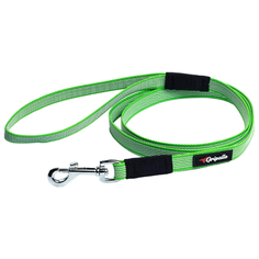 Поводок для собак Gripalle прорезиненный, стальная фурнитура зеленый 1.5 м 20 мм