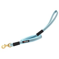 Поводок для собак Gripalle прорезиненный, фурнитура из латуни голубой 3 м 20 мм