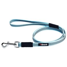 Поводок для собак Gripalle прорезиненный, стальная фурнитура голубой 2 м 20 мм