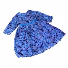 Весна Платье Летняя прогулка для куклы Милана В3743 синий