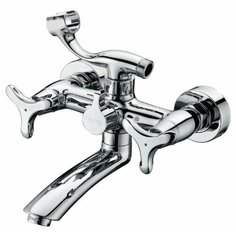 Смеситель для ванны с душем KAISER Trio 57122 двухрычажный хром