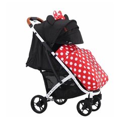 Прогулочная коляска Babalo 2020 (раздвиж. бампер, сумка-чехол, москит., дожд., крючки, подстак., накидка на ножек) Минни/белая рама, цвет шасси: белый