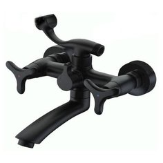 Смеситель для ванны с душем KAISER Trio 57122-2 двухрычажный black