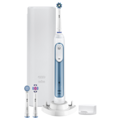 Электрическая зубная щетка Oral-B Smart 6 6000N+дополнительная насадка, белый/голубой
