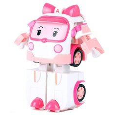 Трансформер Silverlit Robocar Poli Эмбер 7,5 см белый/розовый