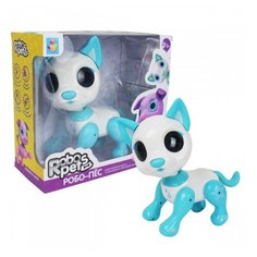 Интерактивная игрушка робот 1 TOY Robo Pets Робо-пёс белый/голубой