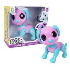 Интерактивная игрушка робот 1 TOY Robo Pets Робо-пёс розовый/голубой