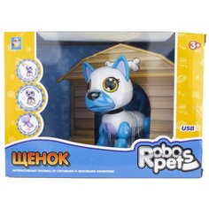 Робот 1 TOY Robo Pets Щенок белый/голубой