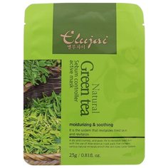 Elujai Natural Green Tea Sebum Controller Active Mask Матирующая тканевая маска с экстрактом зелёного чая, 23 г