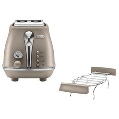 Тостер DeLonghi CTOE 2103.BG Icona Elements, серо-бежевый