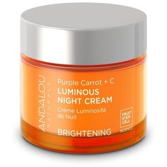 Andalou Naturals Brightening Purple Carrot + C Luminous Night Cream Крем Ночной осветляющий для лица, 50 г