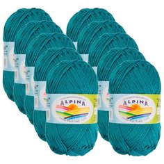 Пряжа Alpina Anabel, 100 % хлопок, 50 г, 120 м, 10 шт., №081 сине-серый