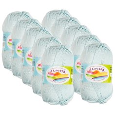 Пряжа Alpina Anabel, 100 % хлопок, 50 г, 120 м, 10 шт., №079 св.голубой
