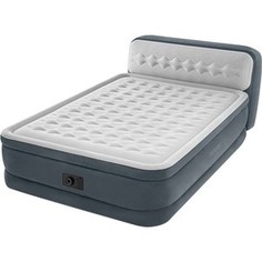 Надувная кровать Intex 64448 Headboard Airbed 152х236х86 см со спинкой, встроенный насос 220V,