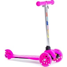Трехколесный самокат BIBITU материал - металл/пластик JAY SKL-06L, розовый