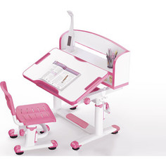 Комплект мебели (столик + стульчик) Mealux BD-10 pink с лампой